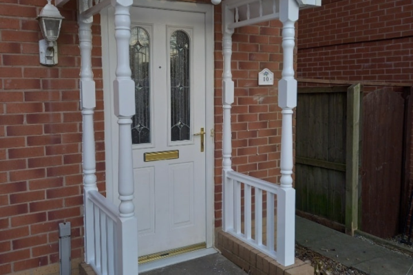 Fencing fencing around door