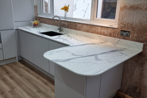 Marble marble kitchen worktop