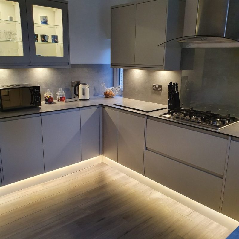 Image gallery 10 grey kitchen with led lights